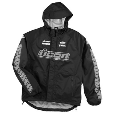 Icon PDX Rain Motorcycle Jacket -MD Black pictures