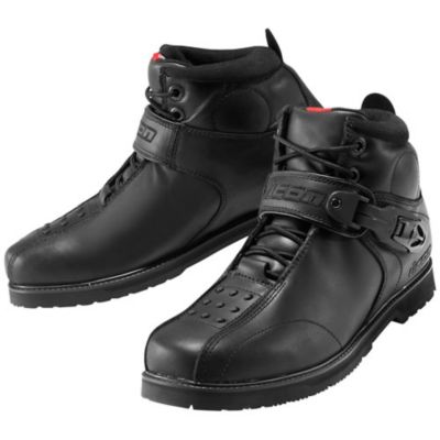 Icon Superduty 4 Leather Motorcycle Boots -7 Black pictures
