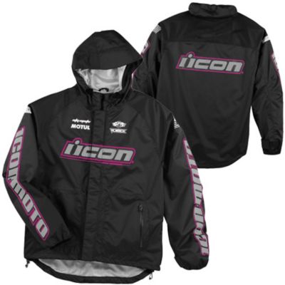 Icon Women's PDX Rain Motorcycle Jacket -2XL Black pictures