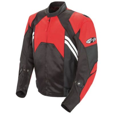 JOE Rocket Radar Leather Motorcycle Jacket -50 Red/Black pictures