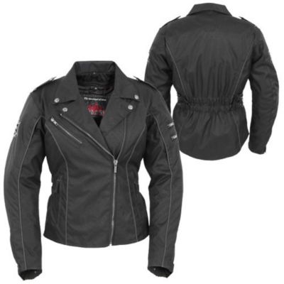 Pokerun Women's Mirage Textile Motorcycle Jacket -MD Black pictures