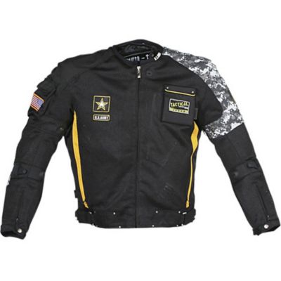 Power Trip Army Delta Textile Motorcycle Jacket -MD Black/Yellow pictures