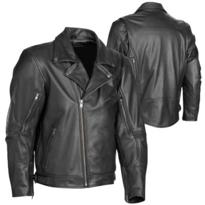 River Road Caliber Leather Motorcycle Jacket -46 Black pictures