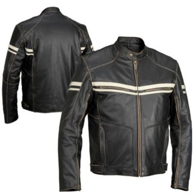 River Road Hoodlum Vintage Leather Jacket -48 Black pictures