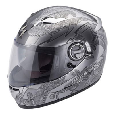 Scorpion Exo-500 Bio-Metal Full-Face Motorcycle Helmet -XS Silver pictures