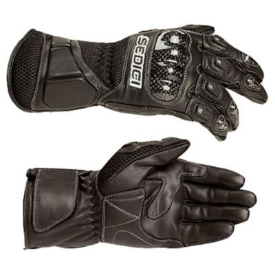 Sedici Torino Leather/Mesh Motorcycle Gloves -LG Black pictures