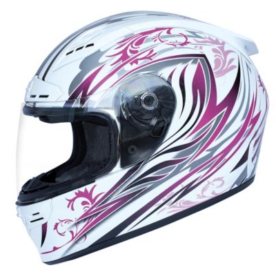 Seven Zero Seven Women's Backlash Allure Full-Face Motorcycle Helmet -LG White/ Pink pictures