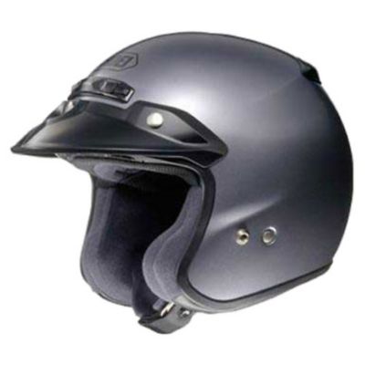 Shoei RJ Platinum R Open-Face Motorcycle Helmet -LG Pearl Gray pictures