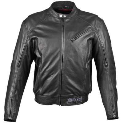Street & Steel Big Easy Leather Motorcycle Jacket -SM Black pictures