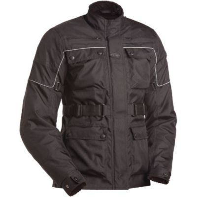 Bilt Women's Typhoon Waterproof Textile Motorcycle Jacket -2XL Gunmetal/ Black pictures