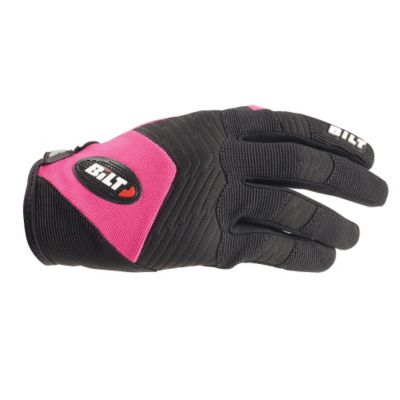 Bilt Women's Victor Off-Road Motorcycle Gloves -LG Black/Pink pictures