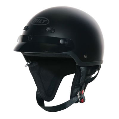 Custom Bilt Falcon Motorcycle Half Helmet -XS Black pictures