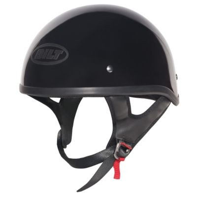Custom Bilt Hawk Motorcycle Half Helmet -LG Black pictures