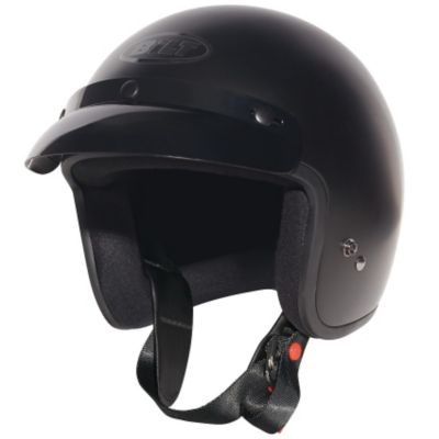Custom Bilt Jet Open-Face Motorcycle Helmet -MD Black pictures