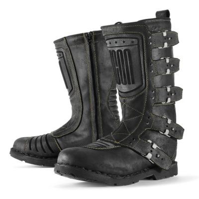 Icon 1000 Elsinore Leather Motorcycle Boots -11 Oiled Brown pictures
