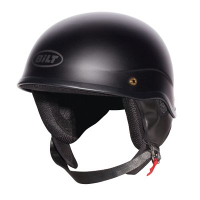 Custom Bilt Old Skool Motorcycle Half Helmet -SM Black pictures
