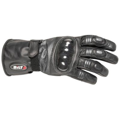 Bilt 4 Kids Strike Leather Motorcycle Gloves -MD Gunmetal/ Black pictures
