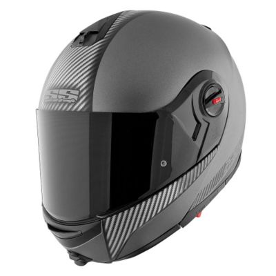 Speed AND Strength 2013 Ss1700 Lock And Load Modular Motorcycle Helmet -MD Silver/ Carbon pictures