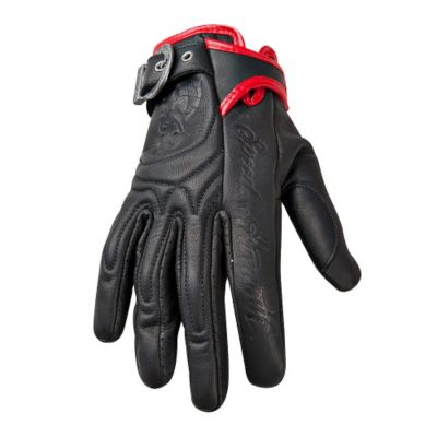 Speed AND Strength Women's Motolisa Leather Motorcycle Gloves -MD Black pictures