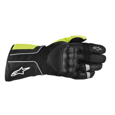 Alpinestars Overland Drystar Motorcycle Gloves -LG Black/ Dark Gray/ Yellow Fluo pictures