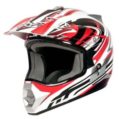 Bilt Kid's Redemption Off-Road Motorcycle Helmet -MD White/Red pictures