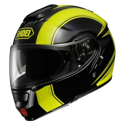 Shoei Neotec Borealis Modular Motorcycle Helmet -LG Black/Yellow pictures