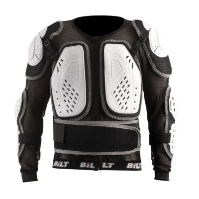 Bilt Dominator Off-Road Motorcycle Jacket -XL Black/White pictures