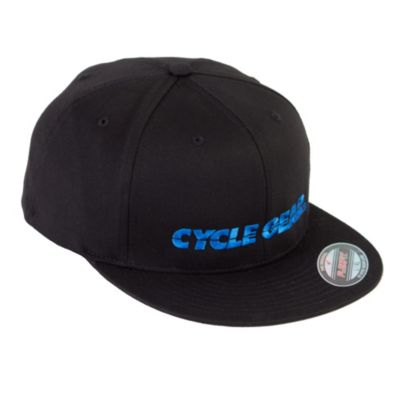 Cycle Gear Flat-Bill Flexfit Hat -SM/MD Black pictures