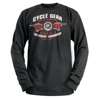 Cycle Gear Vintage Long Sleeve Tee -LG Charcoal pictures