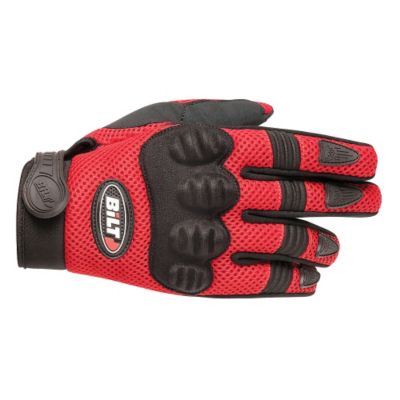 Bilt Free Flow Vented Off-Road Motorcycle Gloves -2XL Black/Red pictures