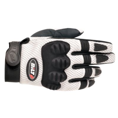 Bilt Kid's Free Flow Vented Off-Road Motorcycle Gloves -MD Gray/Black pictures