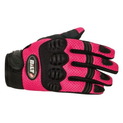 Bilt Women's Free Flow Vented Off-Road Motorcycle Gloves -SM Black/Pink pictures