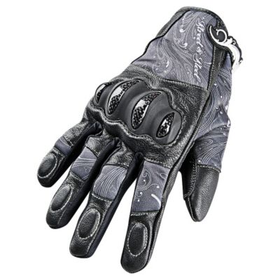 Street & Steel Women's Heart Throb Leather/Textile Motorcycle Gloves -MD Black pictures