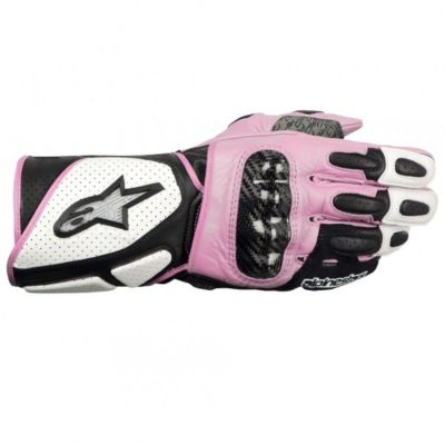 Alpinestars 2012 Women's Stella Sp-2 Leather Motorcycle Gloves -SM White/ Black/ Pink pictures