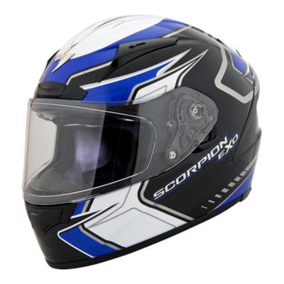 Scorpion Exo-R2000 Circuit Full-Face Motorcycle Helmet -XL Blue pictures