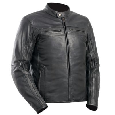 Sedici Nero Leather Motorcycle Jacket -44 Black pictures
