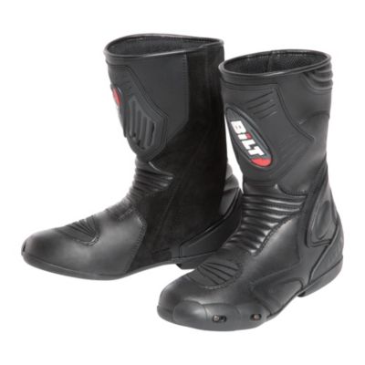 Bilt Speed Racer Leather Motorcycle Boots -11 Black pictures