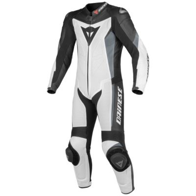 Dainese Crono Perforated One-Piece Leather Motorcycle Suit -50 White /Black/Red Fluorescent pictures