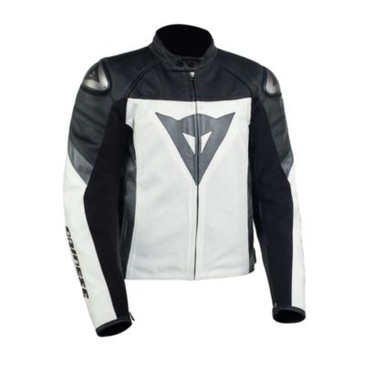 Dainese Veloce Leather Motorcycle Jacket -36/46 White/ Anthracite pictures