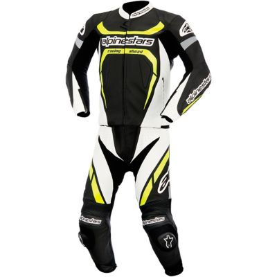 Alpinestars Motegi Two-Piece Leather Suit -US 48/Euro 58 Black/WhiteRed pictures