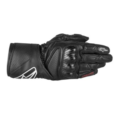 Alpinestars Sp-8 Leather Motorcycle Gloves -XL White/Black pictures