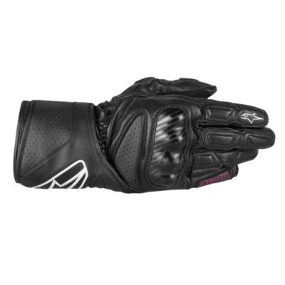 Alpinestars Women's Stella Sp-8 Leather Motorcycle Gloves -LG Black/White pictures