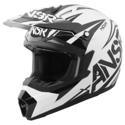 Answer 2014 Kid's Nova Dyno Off-Road Motorcycle Helmet -SM Black/White pictures