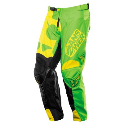 Answer 2014 Kid's Skullcandy Off-Road Motorcycle Pants -26 Green/ Yellow pictures