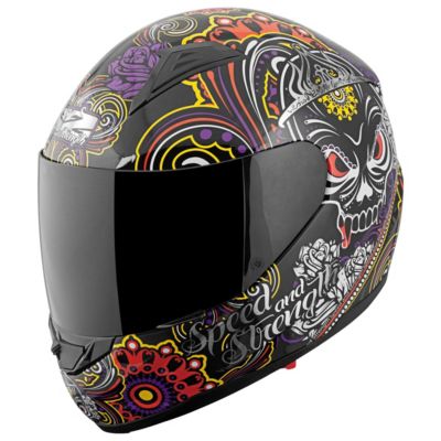 Speed AND Strength Women's Ss1500 Killer Queen Full-Face Motorcycle Helmet -LG Black pictures