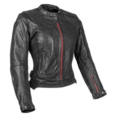 Speed AND Strength Women's Black Widow Leather Motorcycle Jacket -MD Black pictures