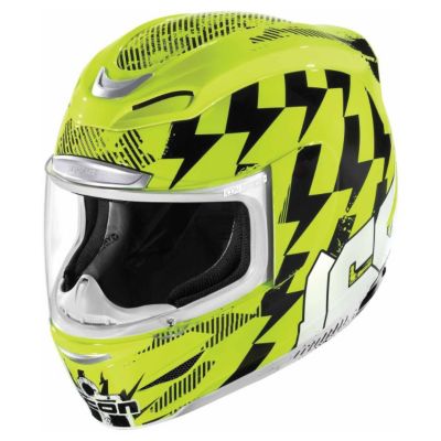 Icon Airmada Stack Full-Face Motorcycle Helmet -LG White pictures