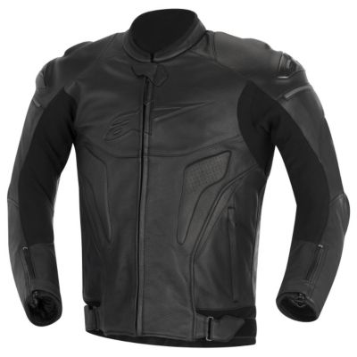 Alpinestars Black Shadow Phantom Leather Motorcycle Jacket -US 38/Euro 48 Black pictures