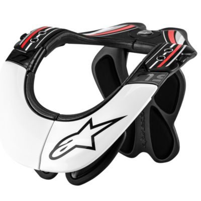 Alpinestars BNS Pro Neck Support -SM/MD Black/WhiteRed pictures