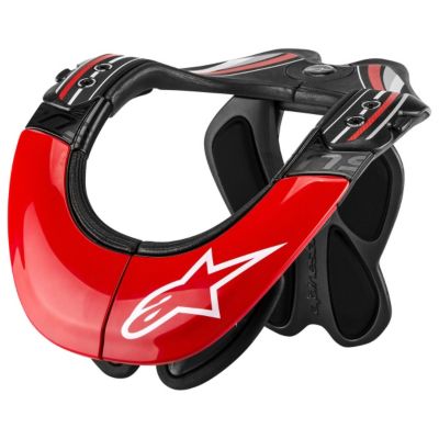 Alpinestars BNS Tech Carbon Neck Support -LG/XL AnthraciteRed/White pictures